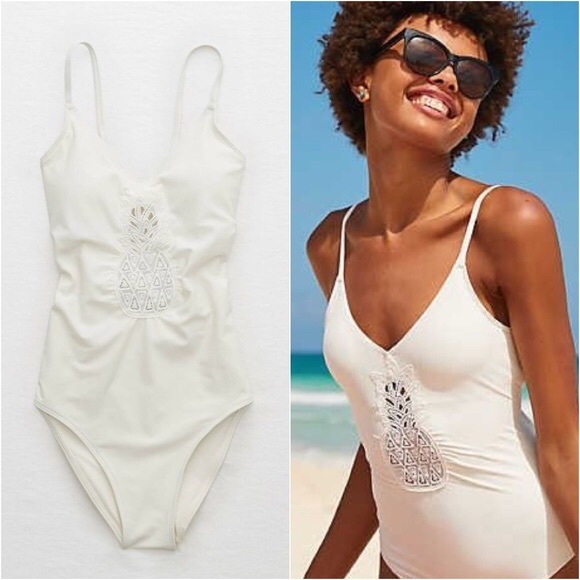aerie white swimsuit
